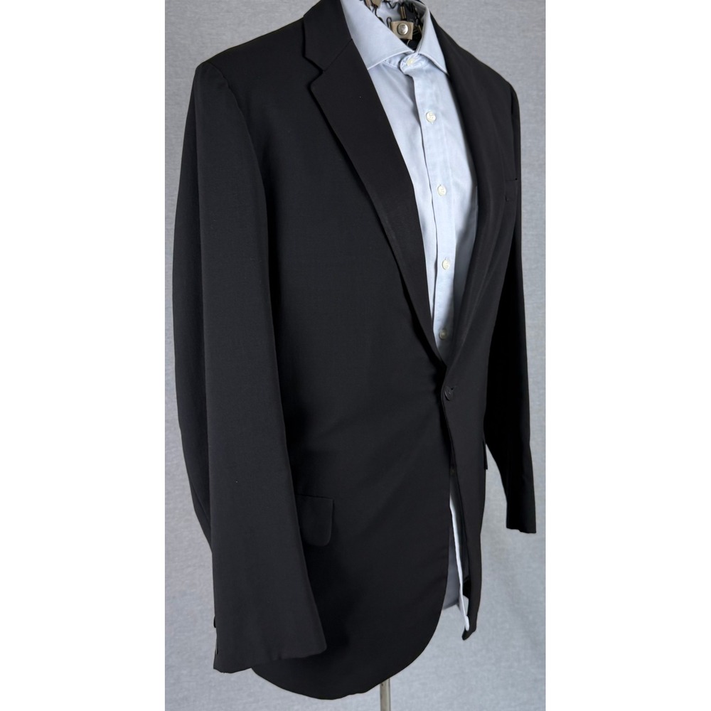 Vintage 60s After Six Black Tuxedo Blazer Formal Jacket Single Button 42L